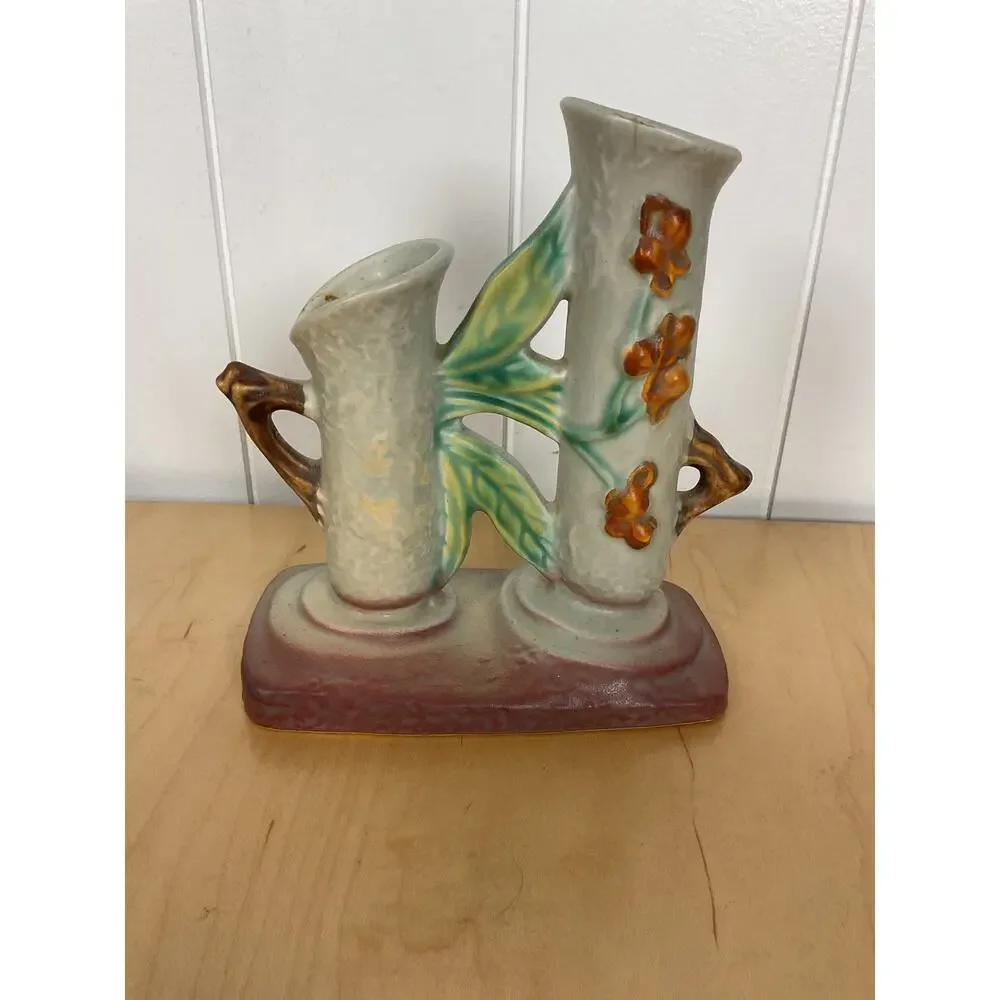 Roseville Pottery Bittersweet Double Bud‎ Vase 873-6